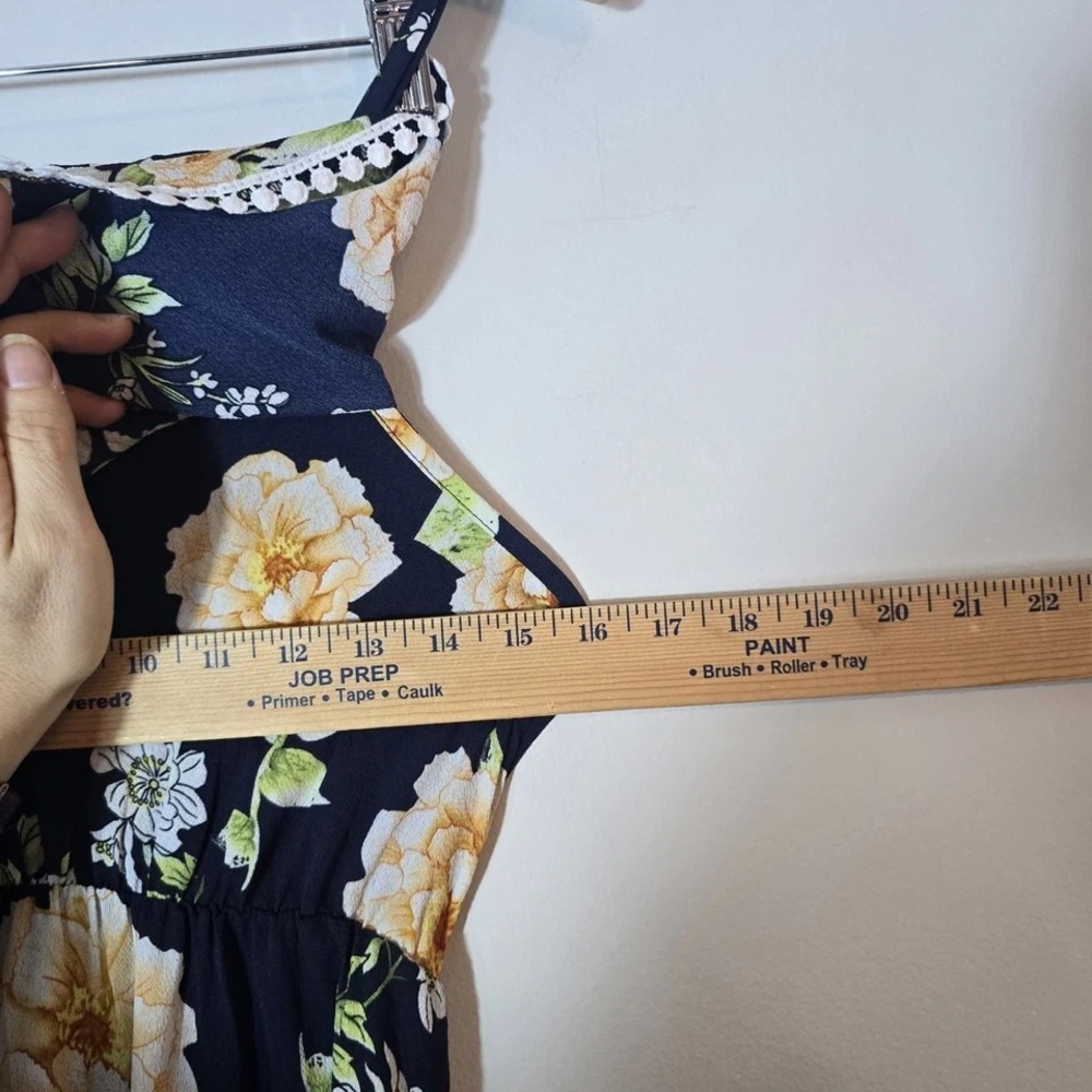 NWT Cupshe Womens Floral Flowy Maxi Dress Small Feminine Coastal Vacation Boho - Picture 10 of 10